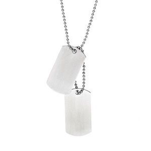 St�l halsk�de - Dobbel Dog tag.